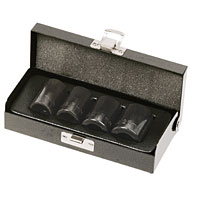 4 Piece Kit. Emergency locking Wheel Nut Remover Kit supplied in a metal storage case