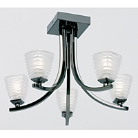 Unbranded EN91045 - 5 Light Black Chrome Ceiling Light