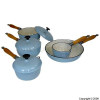 Unbranded Enamel-Coated 5-Piece Cast-Iron Pan Set