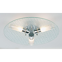 Unbranded ENEL 20035 - Chrome and Glass Bathroom Flush Light