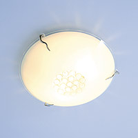 Eros 2 Light Flush Ceiling Light Clear Beads