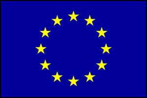 Unbranded EU paper flag, 11 x 8
