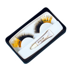 Unbranded Eyelashes, metallic black/gold