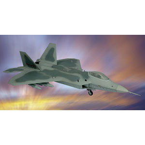 Unbranded F-22 Raptor test wing 1:48