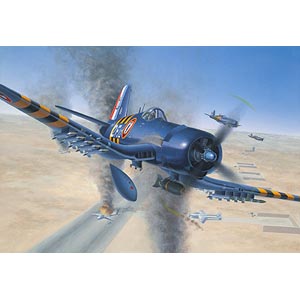 F4U-7 Corsair plastic kit from German Specialists Revell. During World War II the F4U Corsair in var