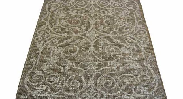 Unbranded Fairmont Flatwave Ornate Rug 80x150cm - Natural