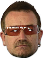 Unbranded Fancy Dress - Adult Bono Cardboard Mask