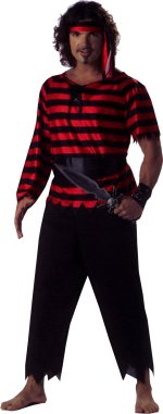 Unbranded Fancy Dress - Adult Budget Scally Wag Pirate Costume