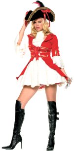 Unbranded Fancy Dress - Adult Captain Booty Costume Extra Large