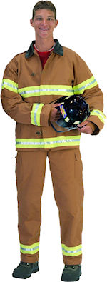 Unbranded Fancy Dress - Adult Fire Fighter Suit TAN