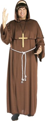 Unbranded Fancy Dress - Adult Friar Tuck Costume and Wig