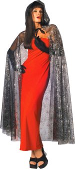 Unbranded Fancy Dress - Adult Full Length Hooded Spider Cape