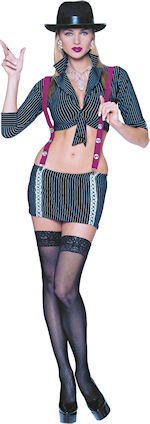 Unbranded Fancy Dress - Adult GangstaGirl Costume Small