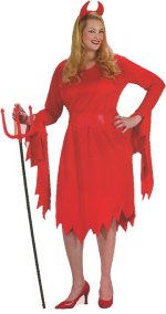 Includes dress, belt, and headpiece.