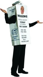 Unbranded Fancy Dress - Adult Milk Carton Costume