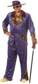 Unbranded Fancy Dress - Adult Pimp Suit and Hat Costume (FC)