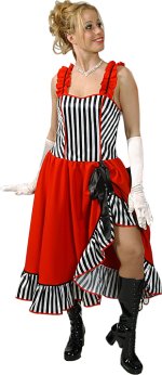 Unbranded Fancy Dress - Adult Saloon Girl BLACK/ WHITE