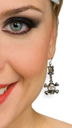 Unbranded Fancy Dress - Adult Skull/Bones Earrings