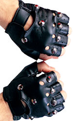 Unbranded Fancy Dress - Adult Studded Punk Gloves