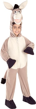Includes deluxe jumpsuit with attached headpiece, shoe covers and tail.
