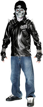 Unbranded Fancy Dress - Child Metal Skull Biker Costume