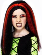 Unbranded Fancy Dress - Child Witch Wig with Red Streaks