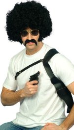 Unbranded Fancy Dress - Cop Kit - Black Afro