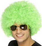 Unbranded Fancy Dress - Deluxe Pop/ Afro Wig GREEN