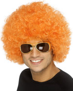 Unbranded Fancy Dress - Deluxe Pop/ Afro Wig ORANGE