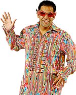 Unbranded Fancy Dress - Mens Frill Shirt Streak Design