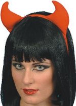 Unbranded Fancy Dress - RED FABRIC Devil Horns