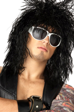 Unbranded Fancy Dress - Rockin`Dude Wig BLACK