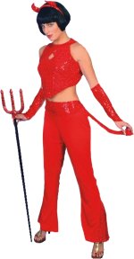 Fancy Dress - Sequin Devil Deluxe Costume Extra Large