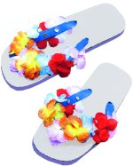 Unbranded Fancy Dress - Unisex Hawaiian Flip Flops