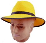 Unbranded Fancy Dress - Yellow Fedora Felt Hat