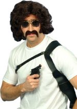 Unbranded Fancy Dress Costumes - 70` Cop Kit - Brown Mullet