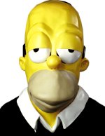 Unbranded Fancy Dress Costumes - Adult Homer Simpson Oversized Vinyl Mask