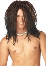 Unbranded Fancy Dress Costumes - Beach Bum Wig - Brown/Black