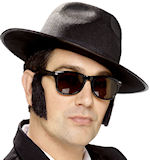 Black felt official Blues Brothers fedora hat.