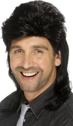 Unbranded Fancy Dress Costumes - Black Jason Mullet Wig