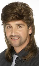 Unbranded Fancy Dress Costumes - Brown Jason Mullet Wig