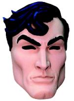 Made of a thicker and plyable vinyl material 3/4 head face mask, it is held in place with an elastic