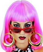 Fancy Dress Costumes - Loop Earrings with Lips