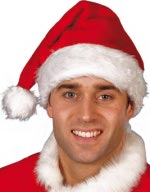 Fancy Dress Costumes - Luxury Velvet Santa Hat