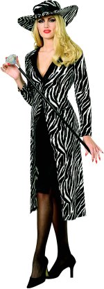 Fancy Dress Costumes - Ms Kool (BLACK/WHITE) Dress 8 to 10