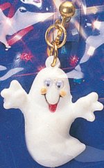 Fancy Dress Costumes - Pair Plastic Ghost Earrings