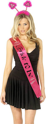 Unbranded Fancy Dress Costumes - Pink Diamante Bride to Be Sash
