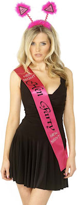 Pink Diamante Hen Party Sash.