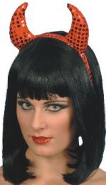 Fancy Dress Costumes - RED SEQUIN Devil Horns