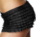 Unbranded Fancy Dress Costumes - Ruffle Lace Panties BLACK